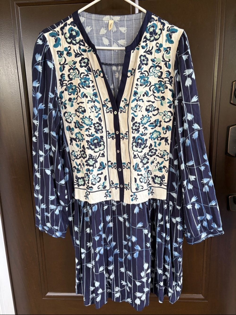 Like New Anthropologie TINY Semele Embroidered Shirt Dress Size Large - Picture 4 of 14